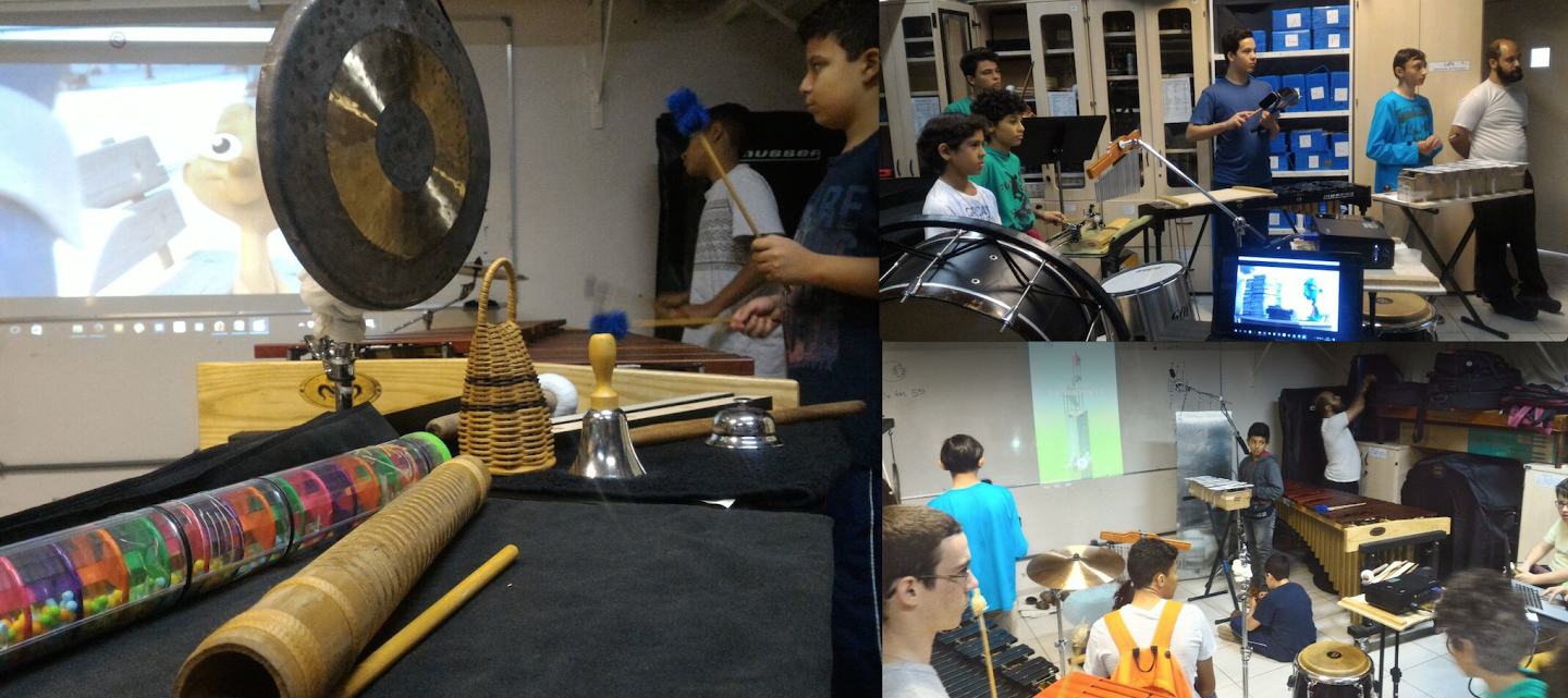 As apresentações mostrarão os resultados de três turmas dos cursos de extensão de Musicalização Infantil e Iniciação em Percussão, com concertos apresentados por crianças de 6 a 14 anos.